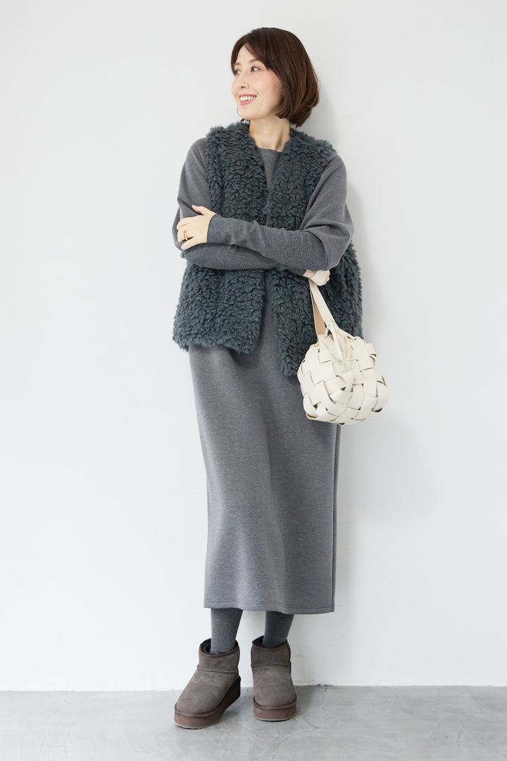 バックジップソフトダンボールワンピース