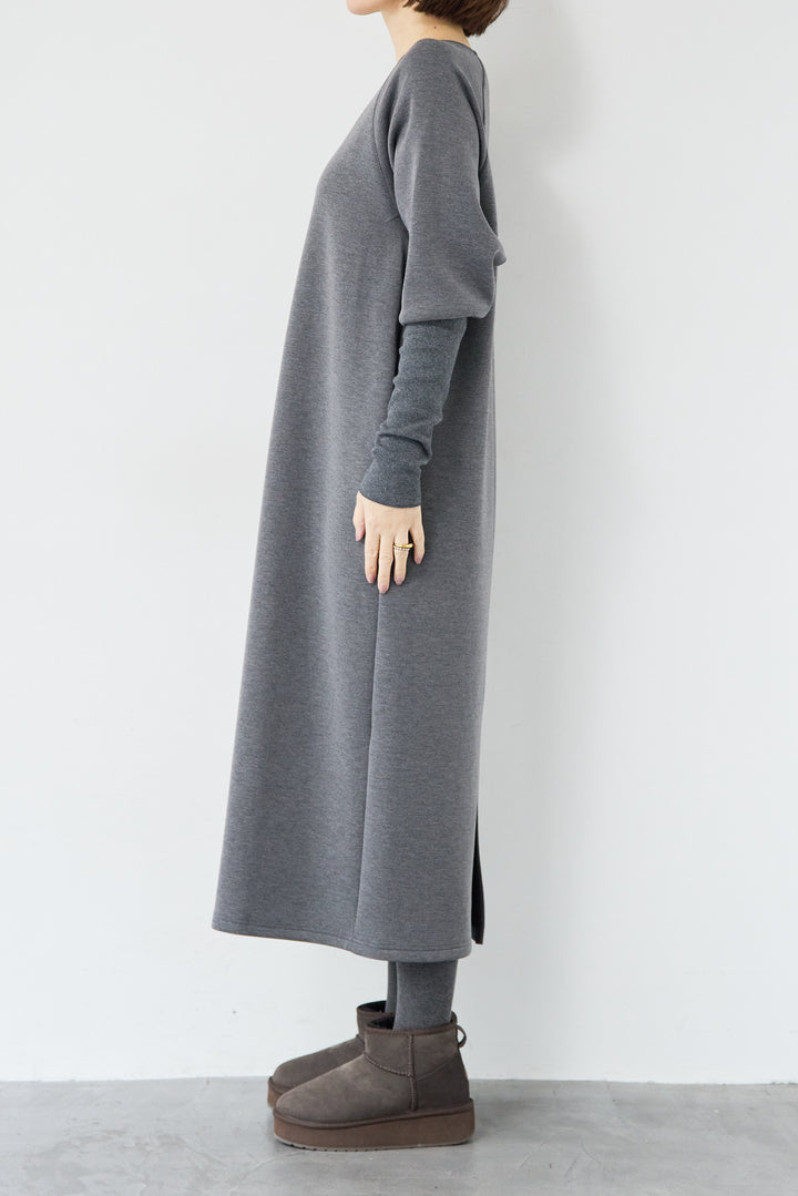 [SET]バックジップソフトダンボールワンピース+カーリーファーショートベスト(2set)