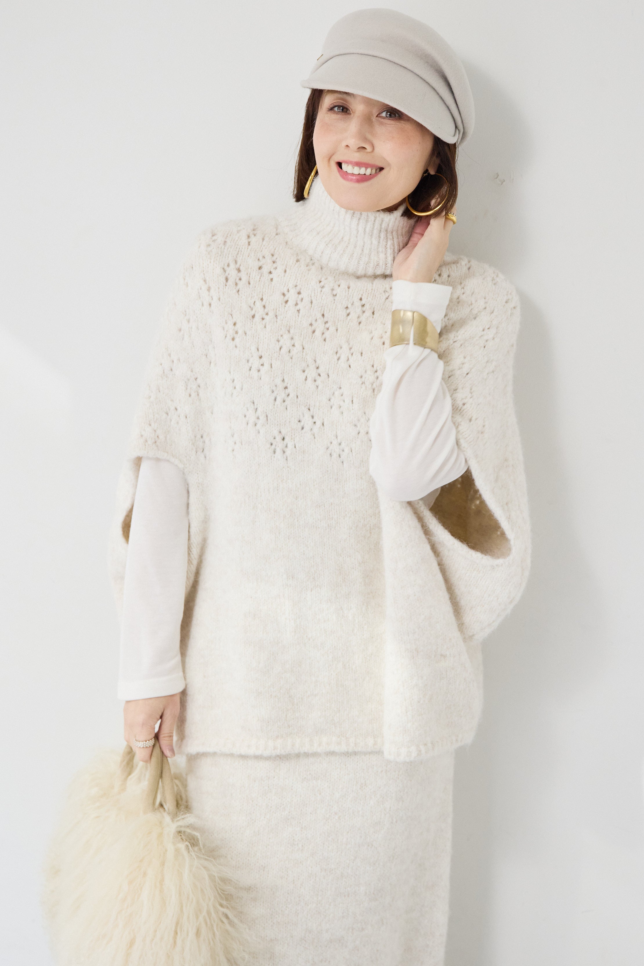 モヘアタッチ ケープニットセットアップ – plusotoha