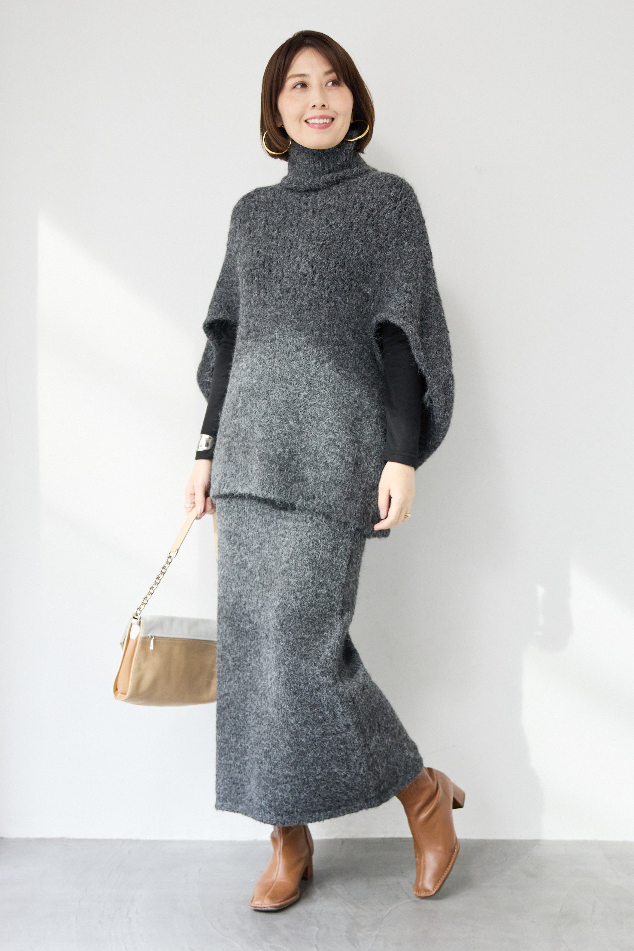 モヘアタッチ ケープニットセットアップ – plusotoha