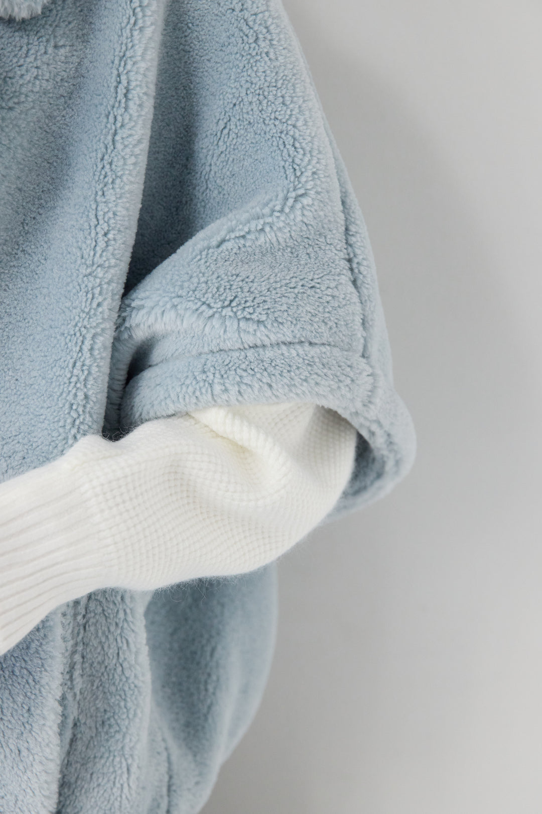 [SET]ボアポンチョコート+ふんわりワッフルタートルニット(2set)