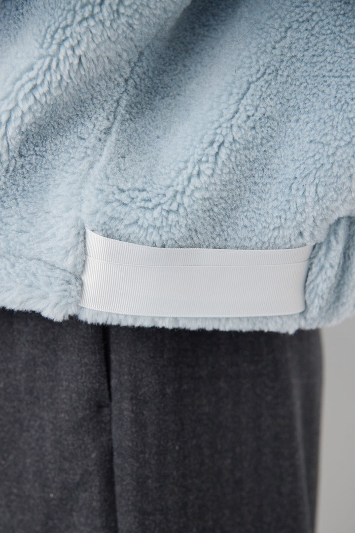 [SET]ボアポンチョコート+ふんわりワッフルタートルニット(2set)