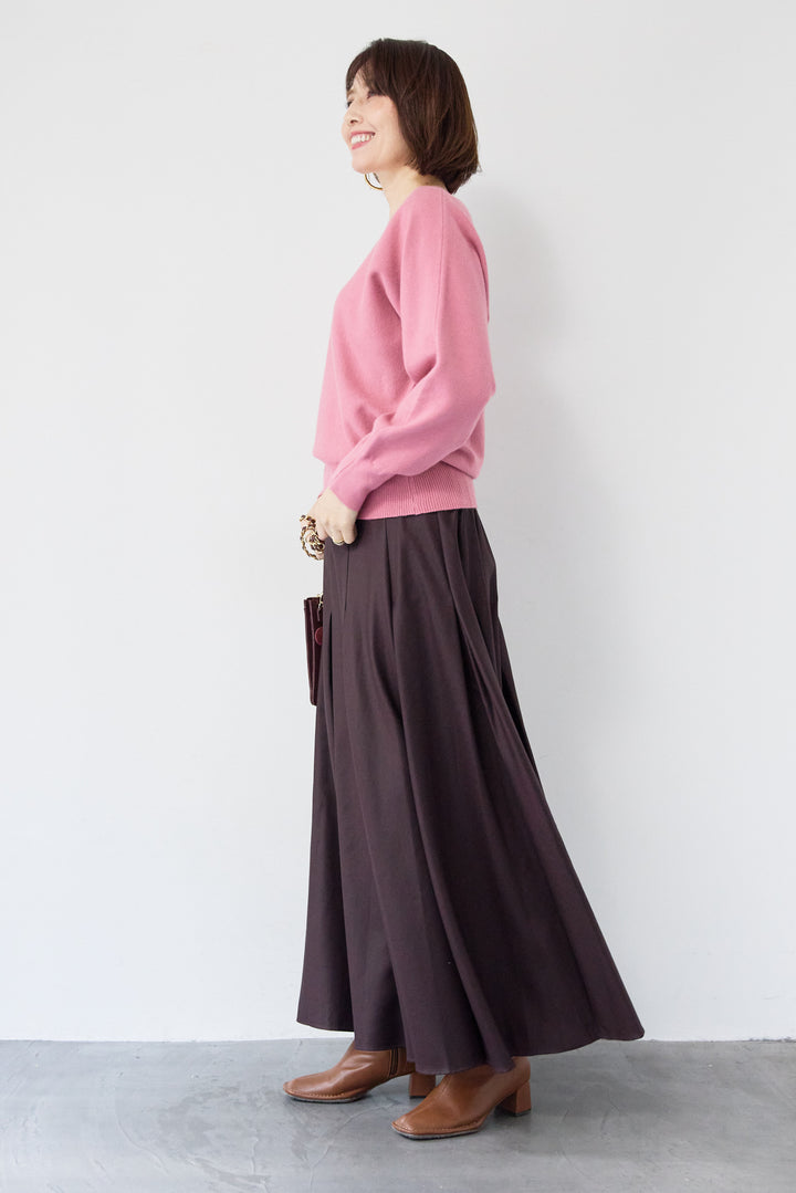 ボートネックニットプルオーバー