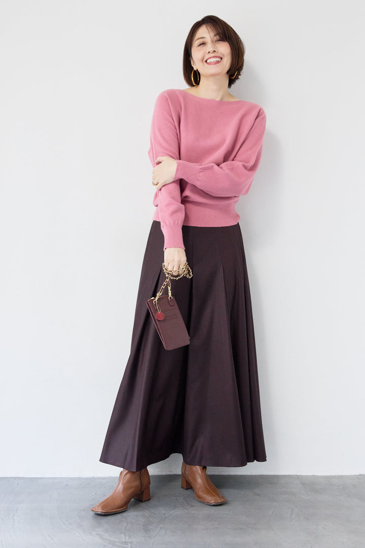 ボートネックニットプルオーバー