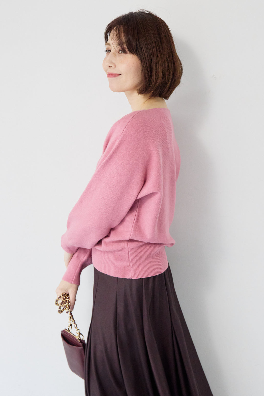 ボートネックニットプルオーバー