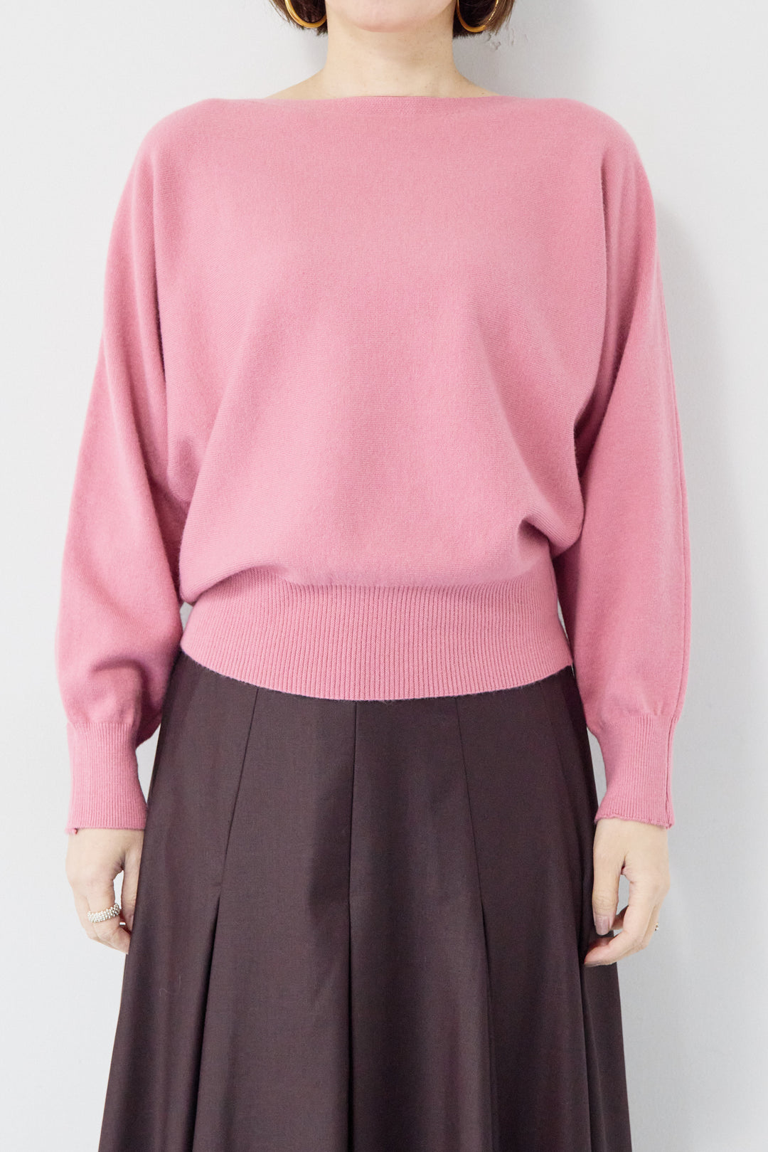 ボートネックニットプルオーバー