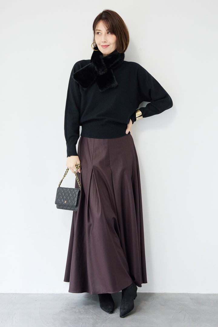 ボートネックニットプルオーバー