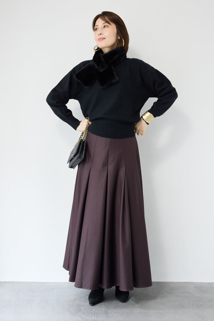 ボートネックニットプルオーバー