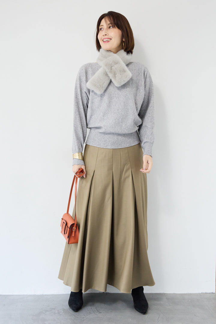 ボートネックニットプルオーバー