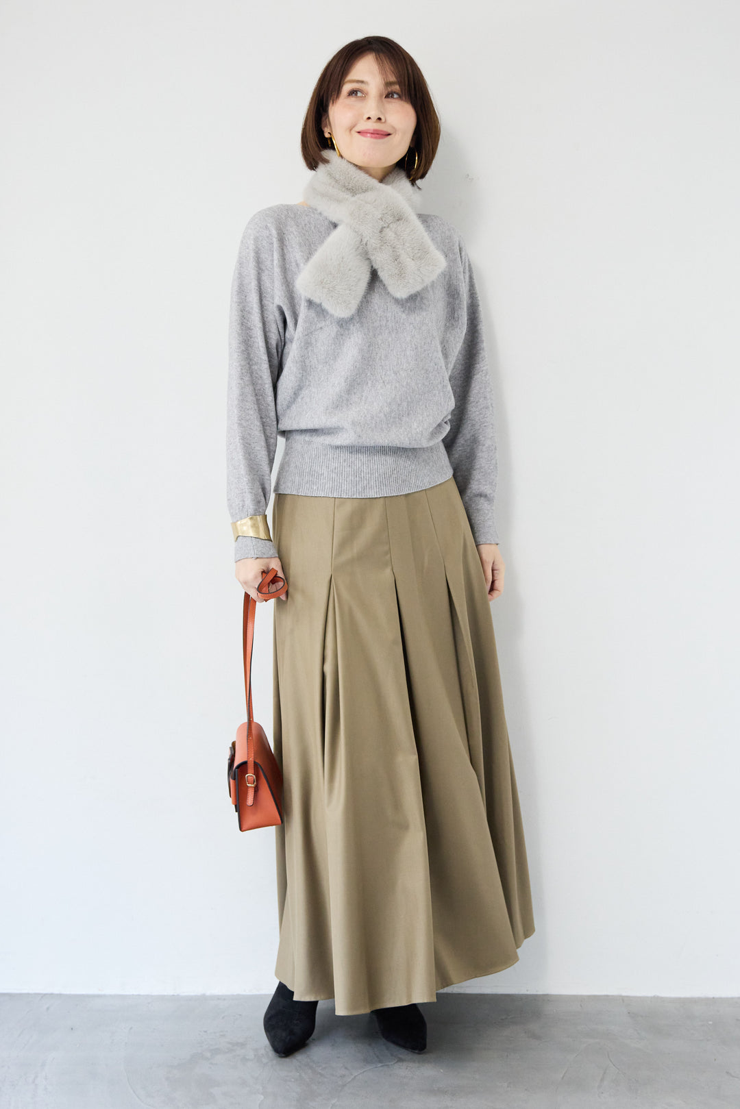 ボートネックニットプルオーバー