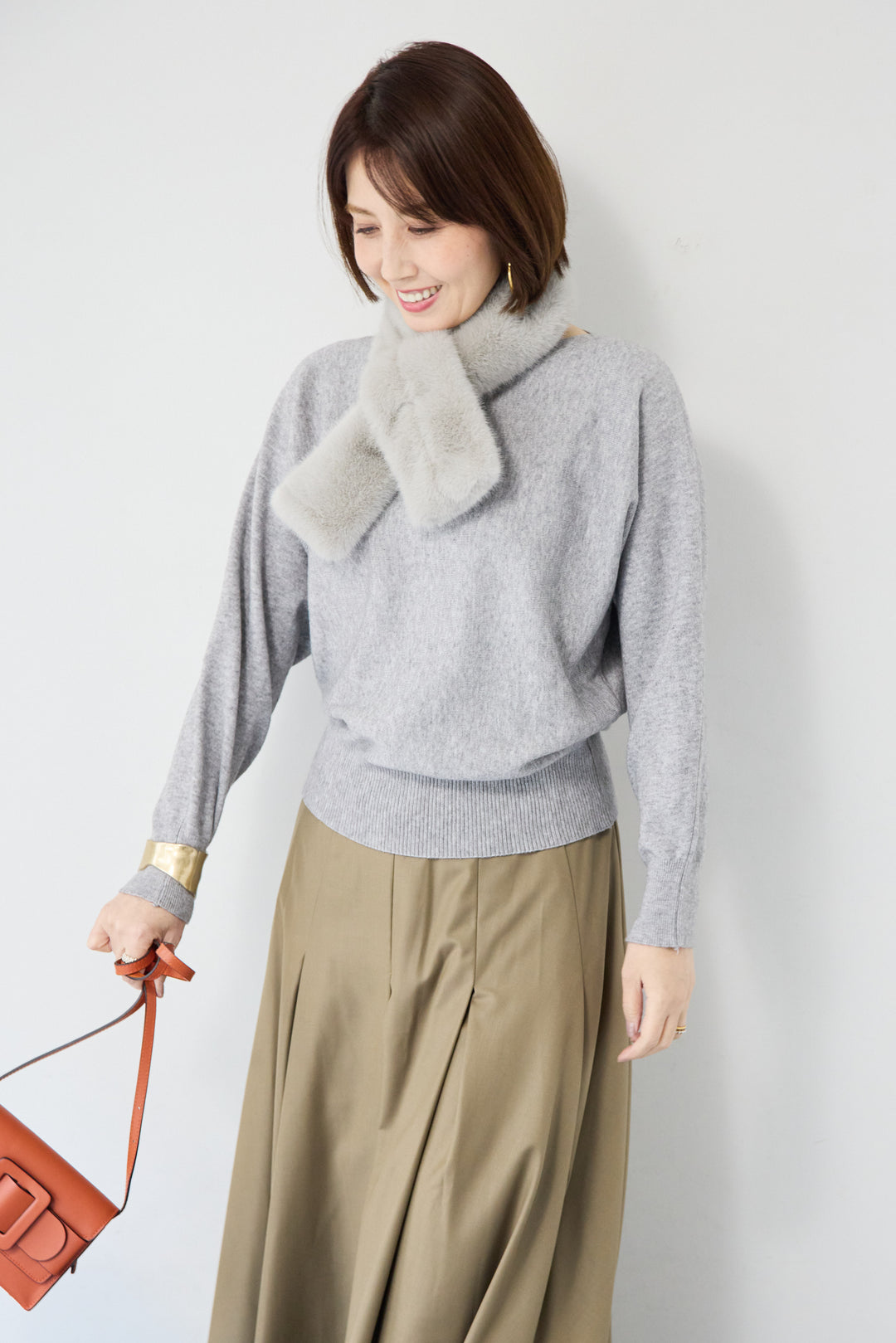 ボートネックニットプルオーバー