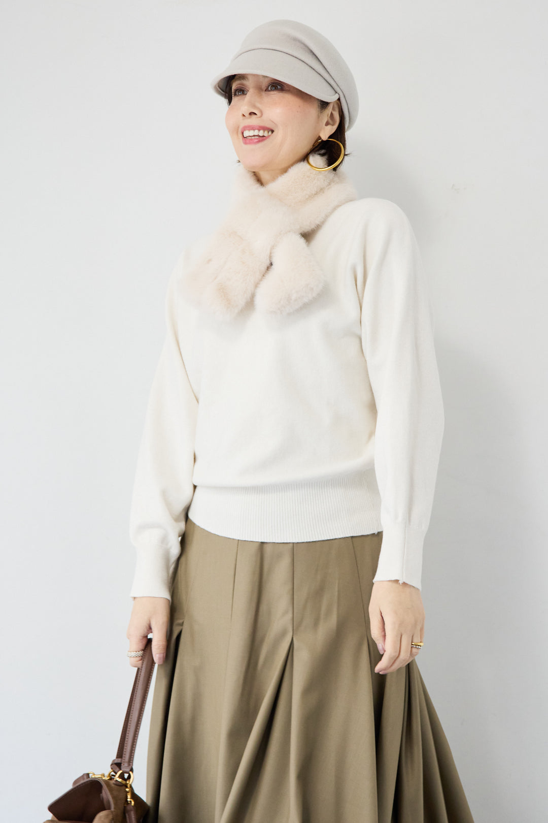 ボートネックニットプルオーバー