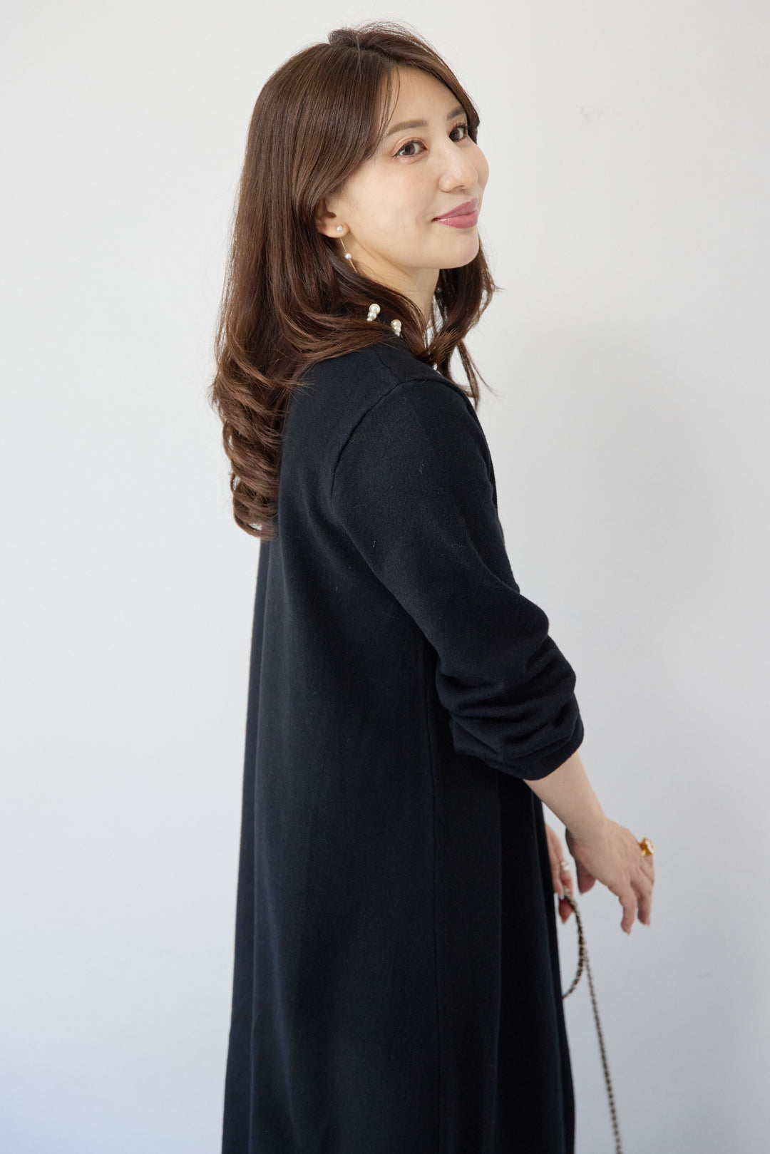 パールネックラインワンピース