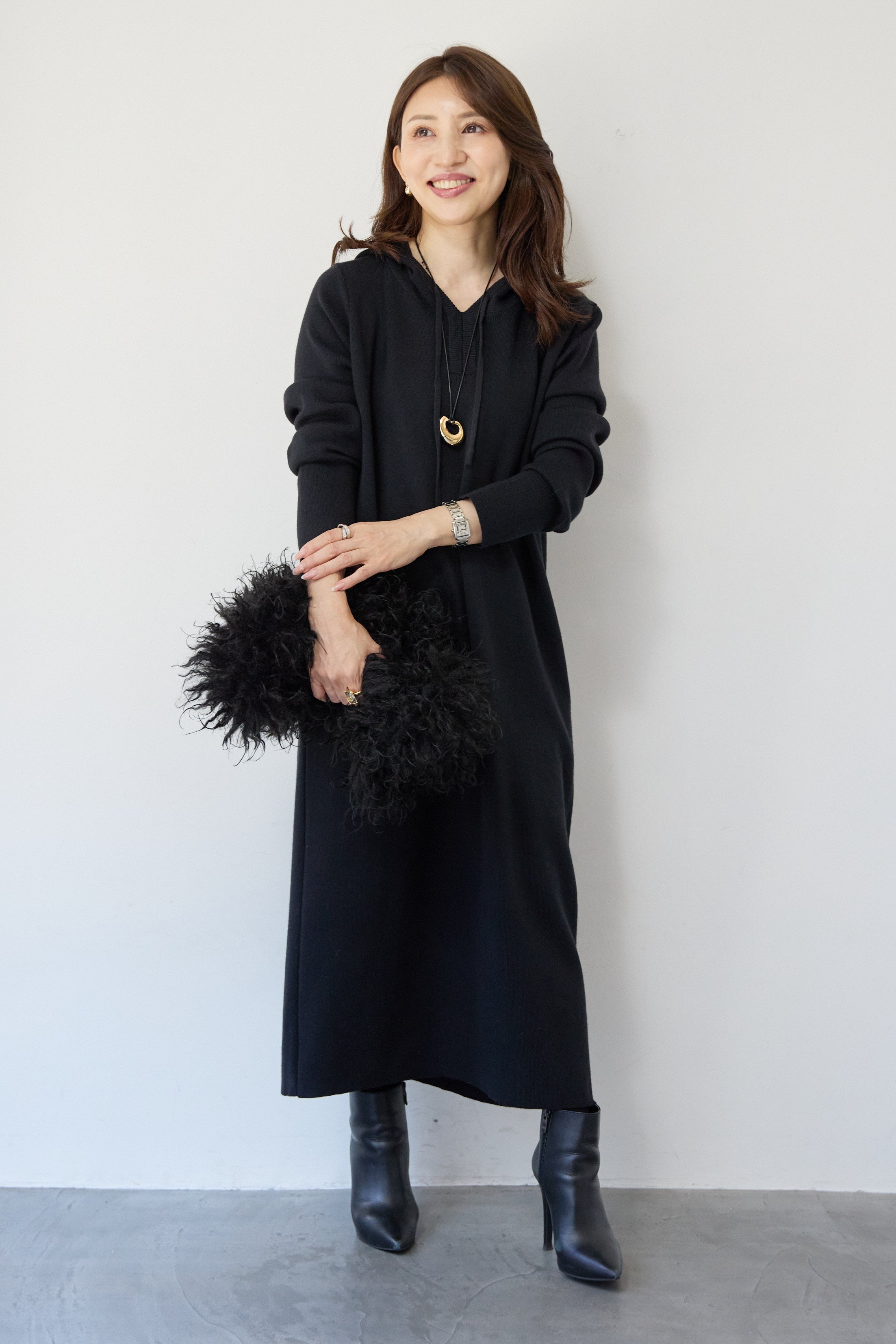 ロングレングス フーディニットワンピース – plusotoha