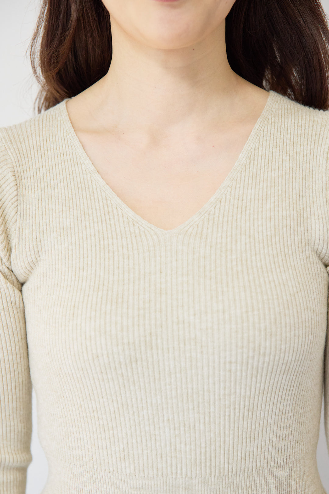 フレアリブニットワンピース