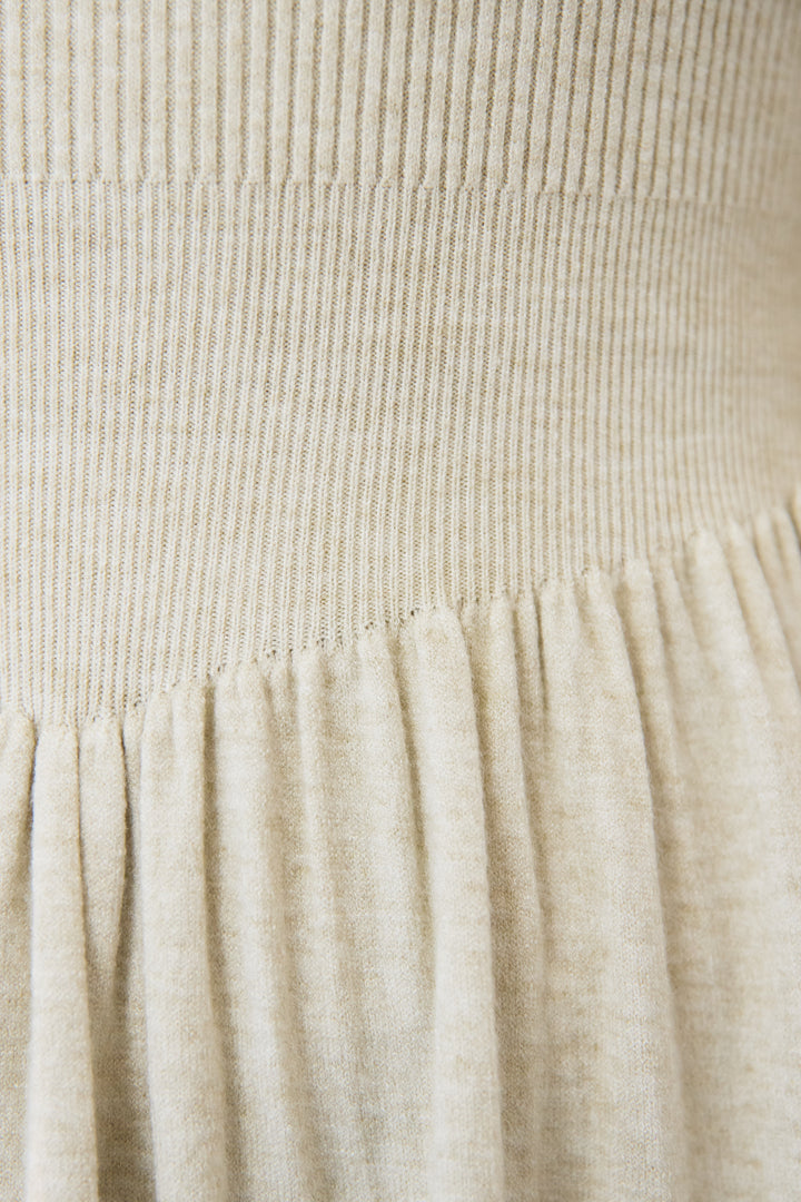 フレアリブニットワンピース