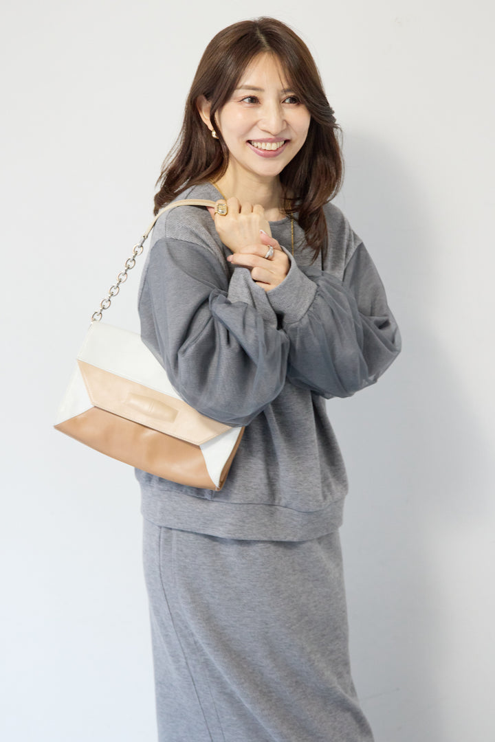 ニットコーデュロイプルオーバー