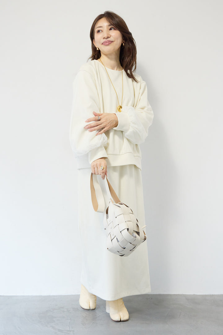 ニットコーデュロイプルオーバー