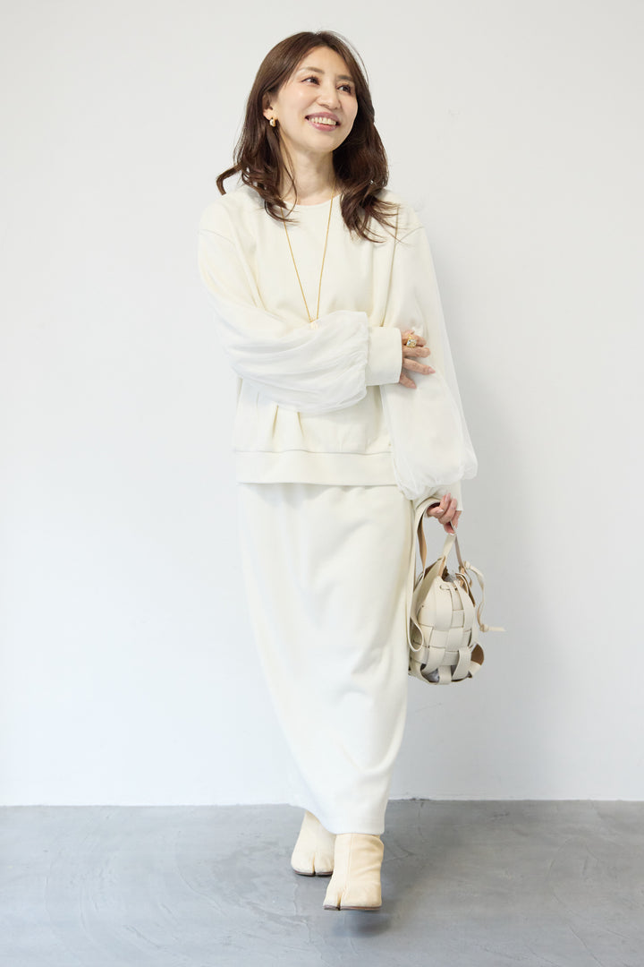 ニットコーデュロイストレートスカート