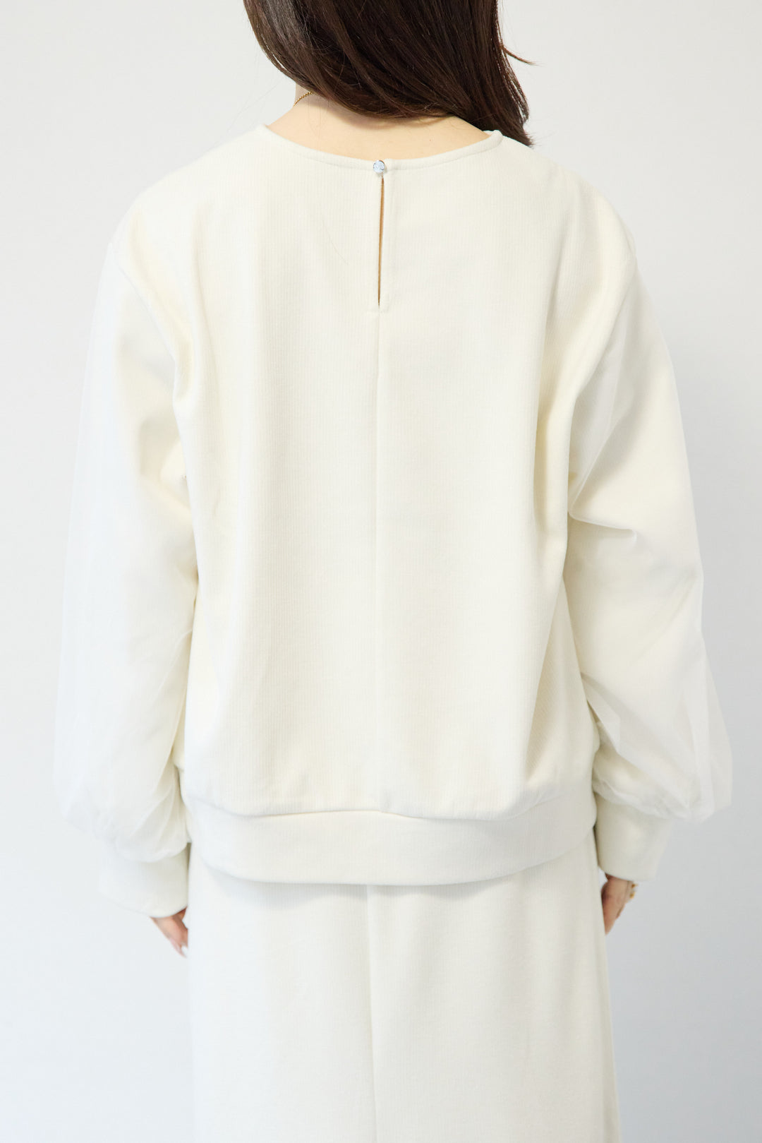 ニットコーデュロイプルオーバー