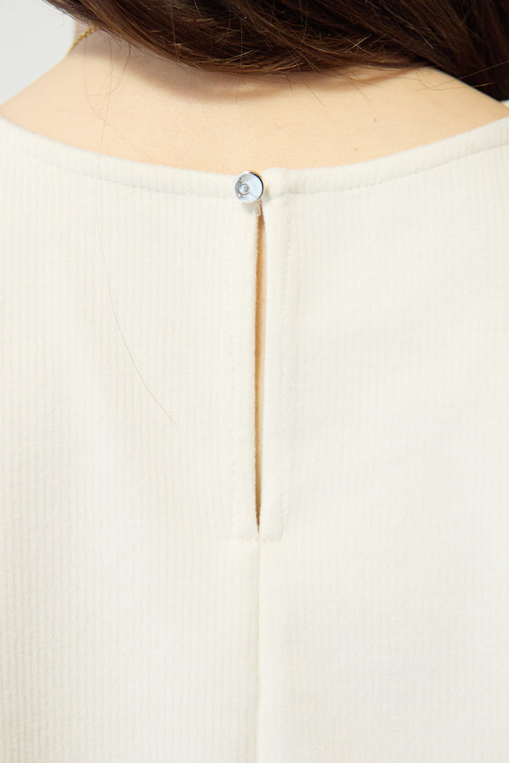 ニットコーデュロイプルオーバー