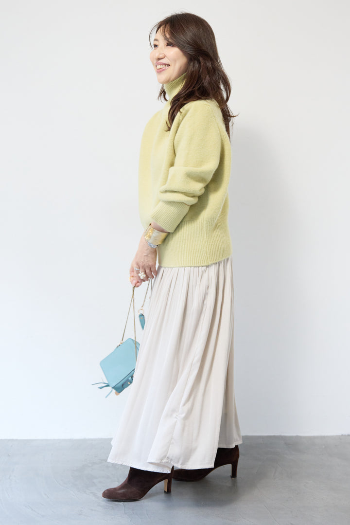 ヴィンテージサテンプリーツスカート