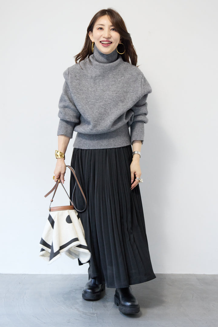 ヴィンテージサテンプリーツスカート