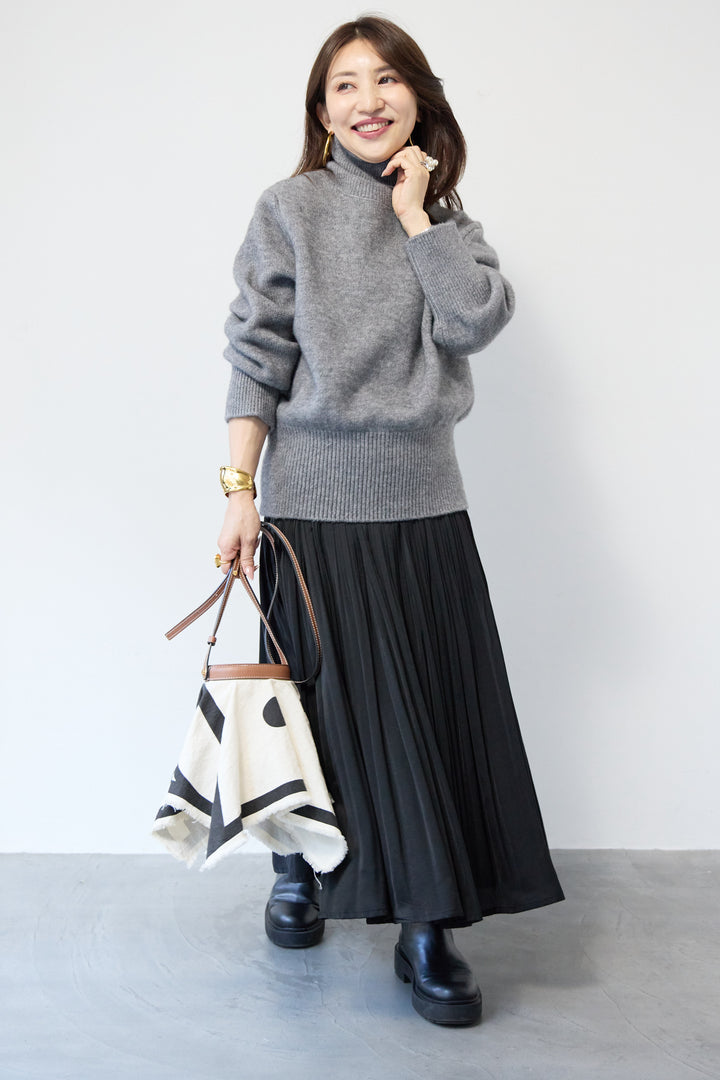 ヴィンテージサテンプリーツスカート