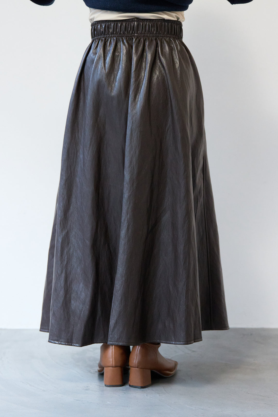 エコレザーフレアスカート