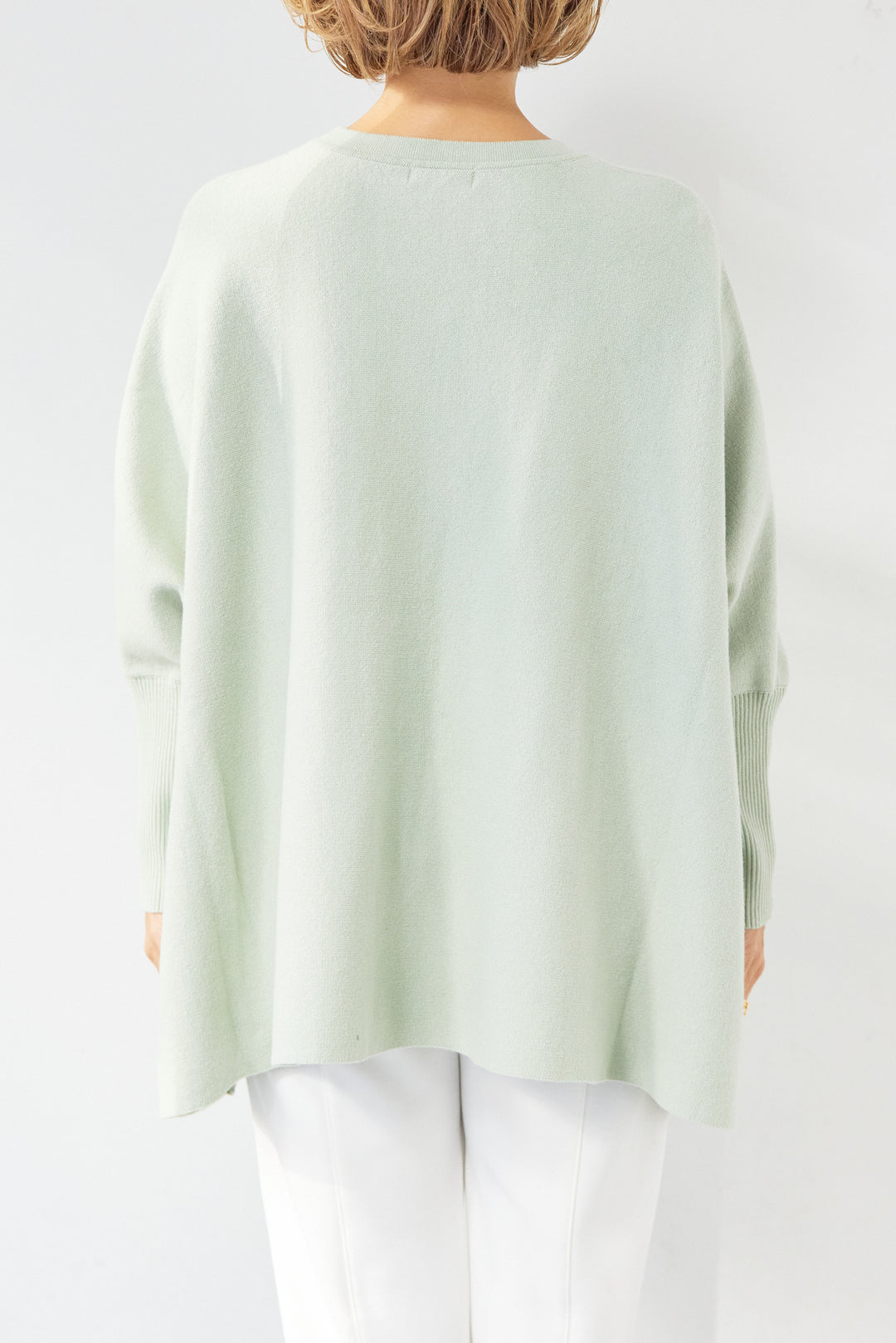 ウォッシャブルポンチョニット