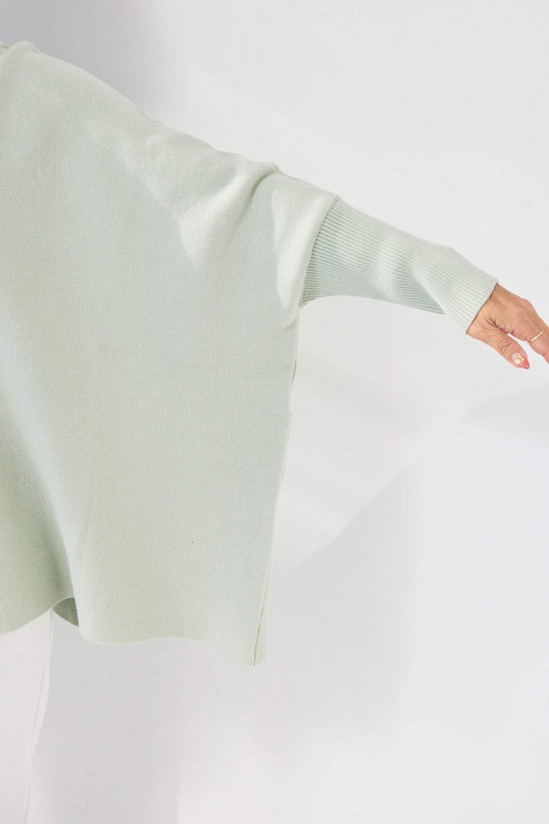 ウォッシャブルポンチョニット