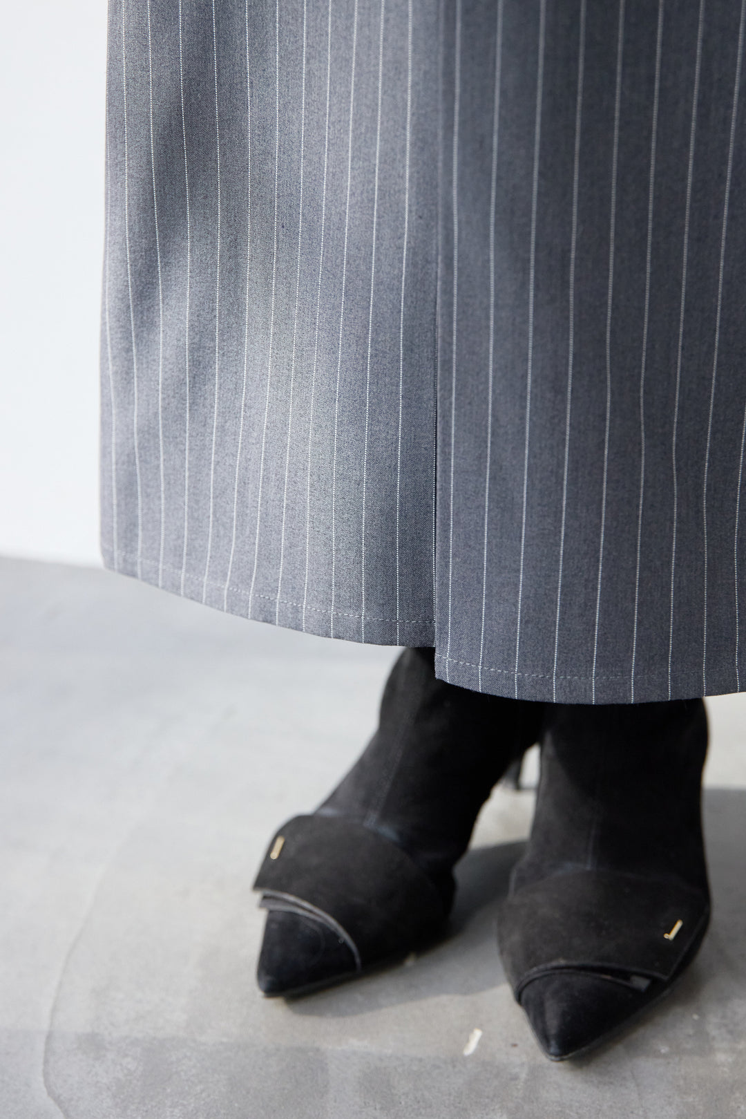 [SET]アシンメトリーストライプジャンスカ+タートルインナー(2set)