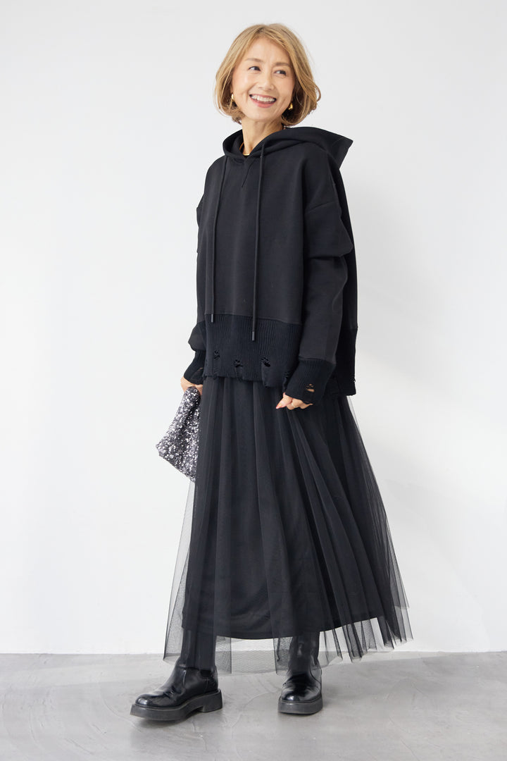 チュールギャザースカート