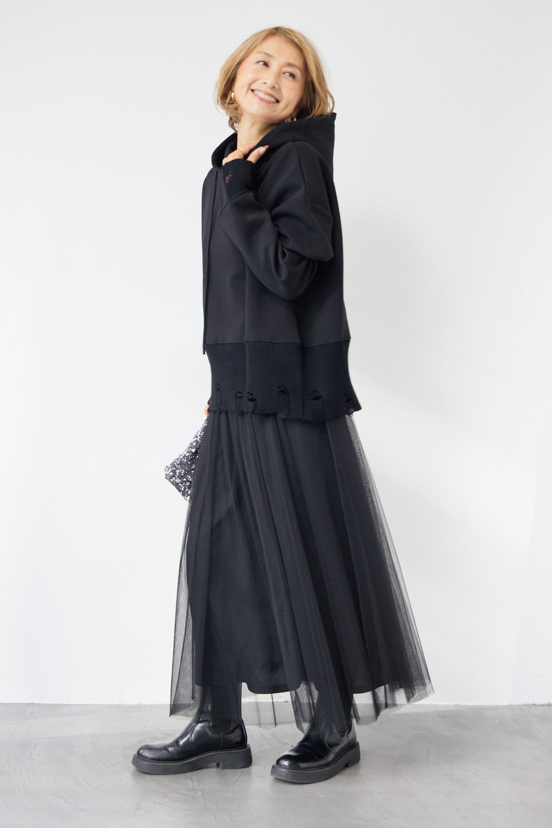 チュールギャザースカート