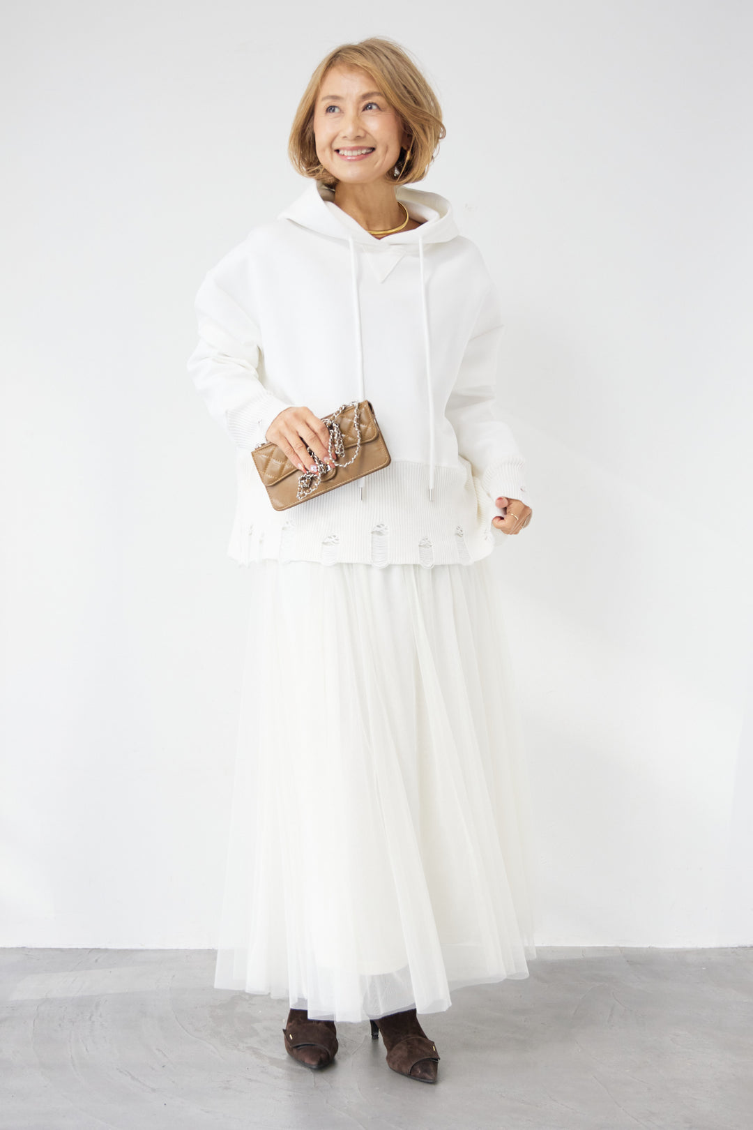 チュールギャザースカート