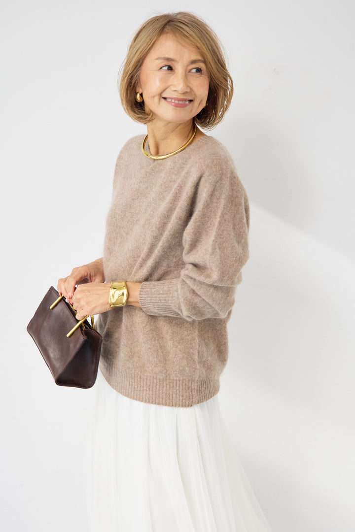 [SET]カシミヤウールニット+チュールギャザースカート(2set)