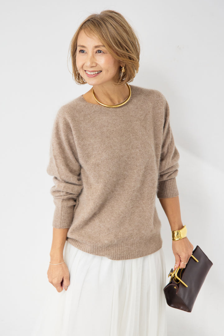 [SET]カシミヤウールニット+チュールギャザースカート(2set)