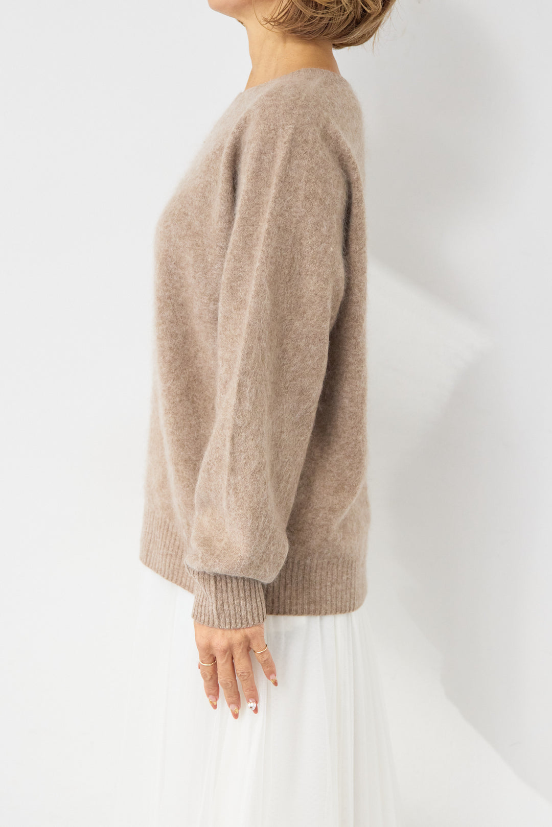 [SET]カシミヤウールニット+チュールギャザースカート(2set)