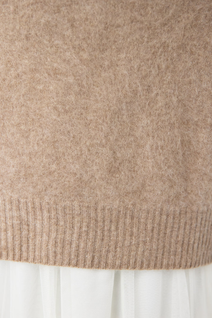 [SET]カシミヤウールニット+チュールギャザースカート(2set)