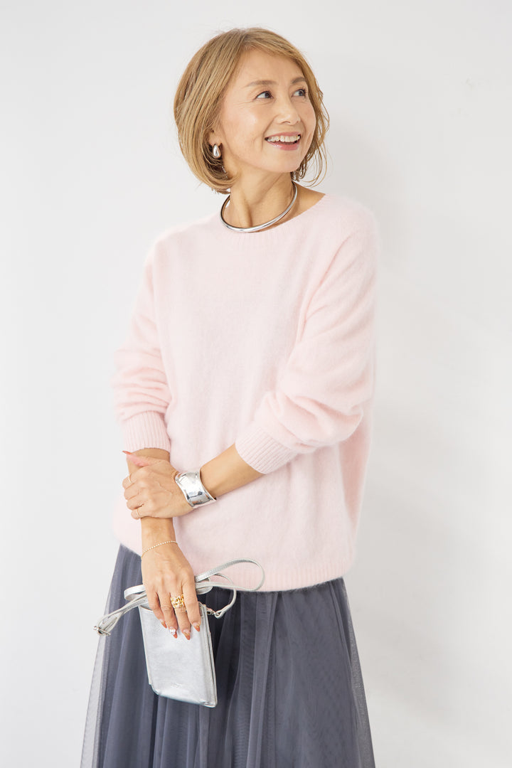 [SET]カシミヤウールニット+チュールギャザースカート(2set)