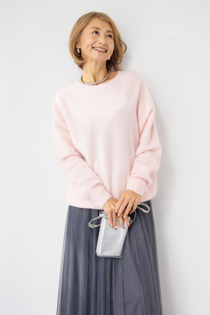 [SET]カシミヤウールニット+チュールギャザースカート(2set)