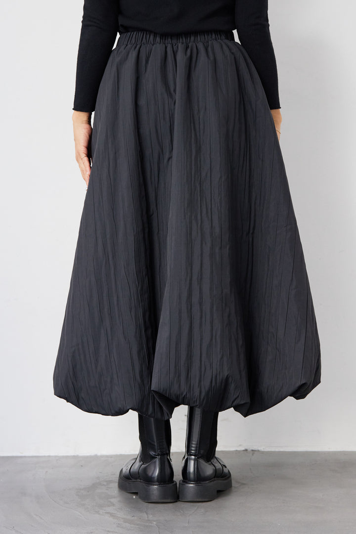 [SET]ロールエッジタートルニット+中綿エアリーバルーンスカート(2set)