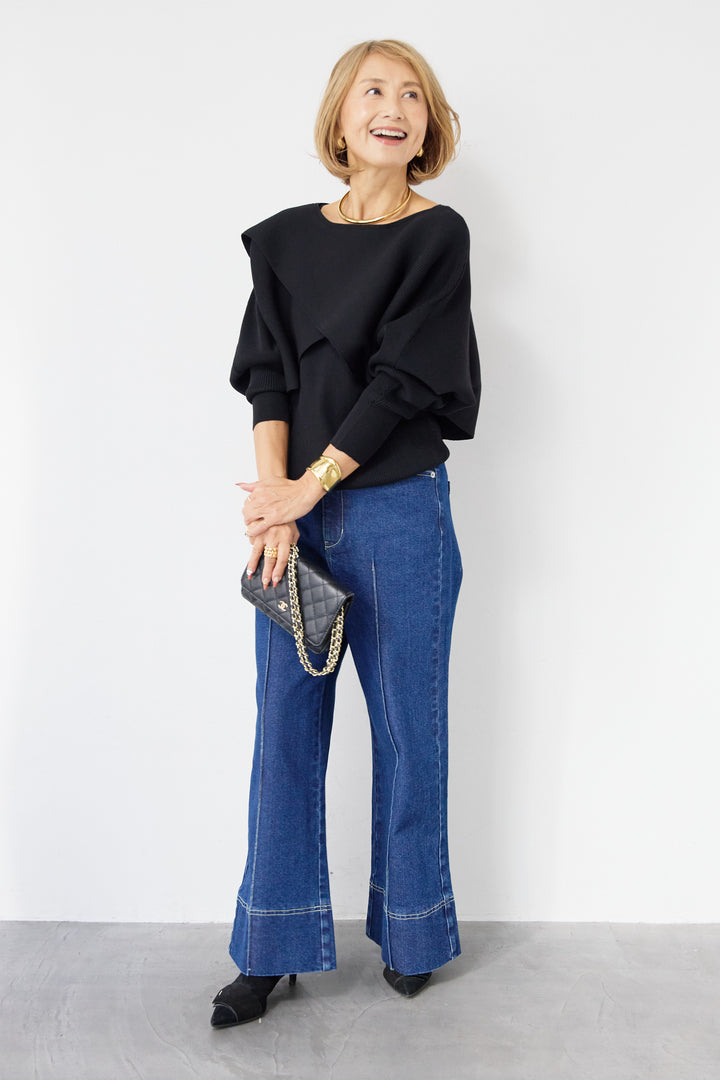 【倉敷デニム】センターシームワイドデニムパンツ