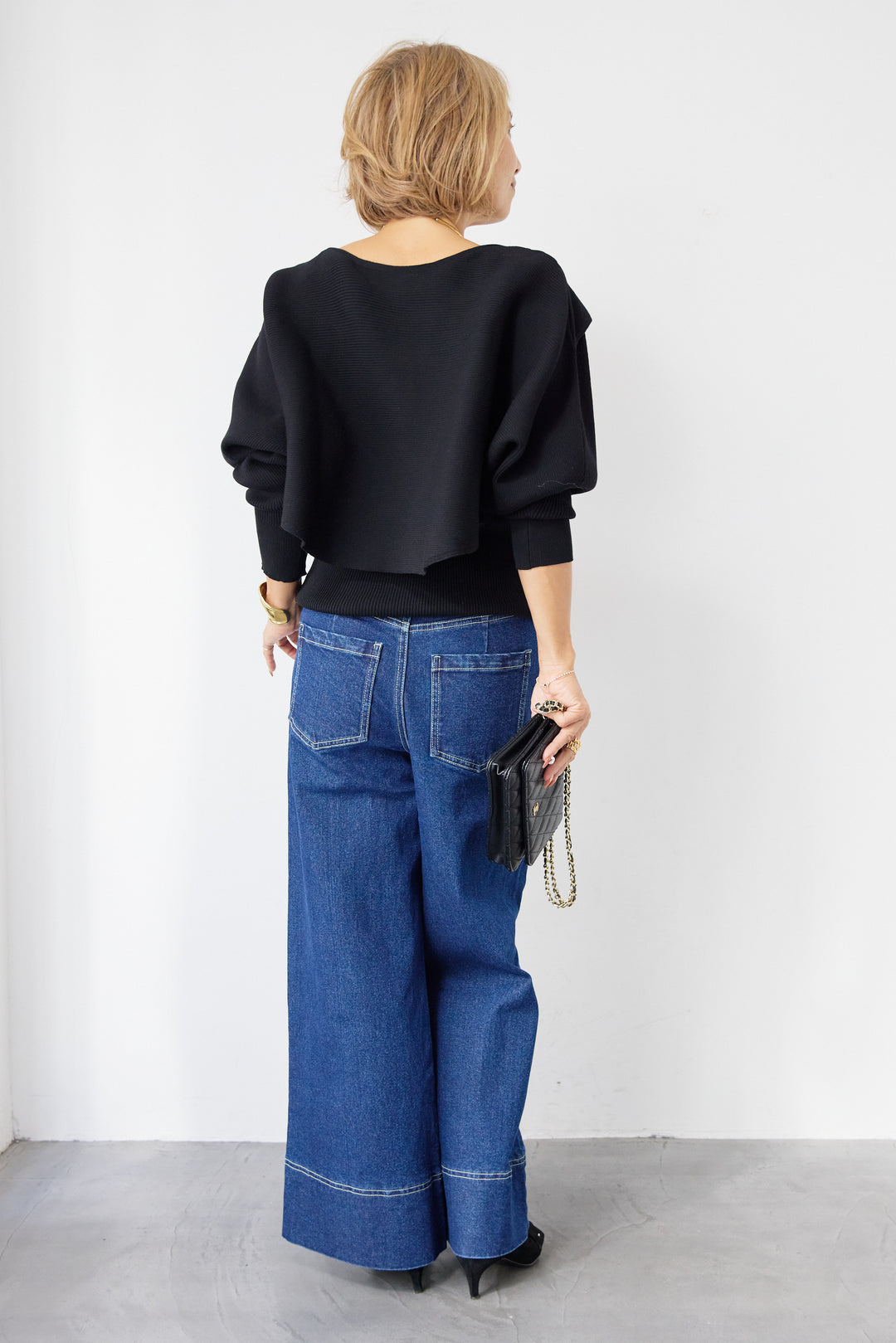 【倉敷デニム】センターシームワイドデニムパンツ