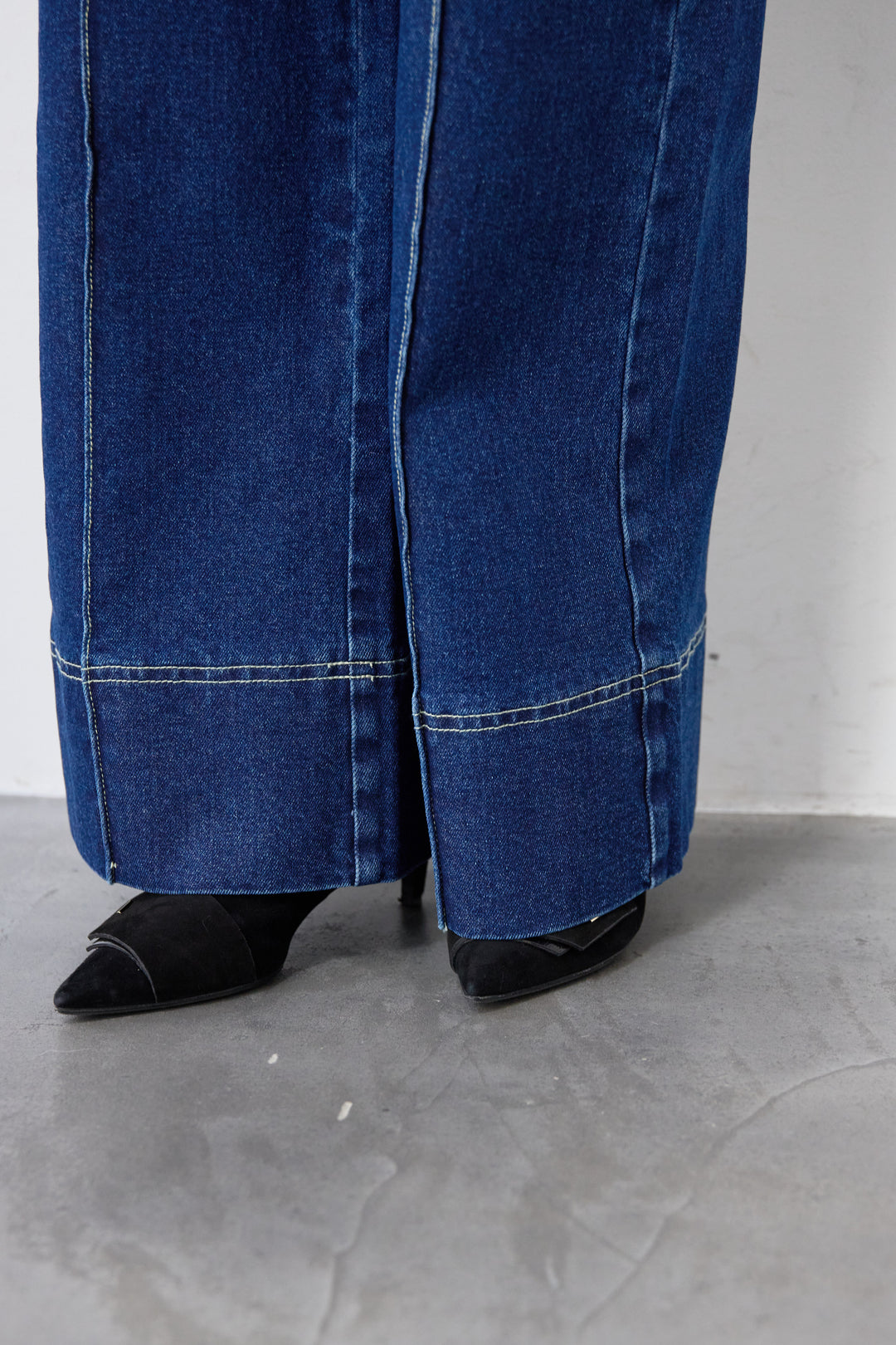 [SET]コットンケープアンサンブル+【倉敷デニム】センターシームワイドデニムパンツ(2set)