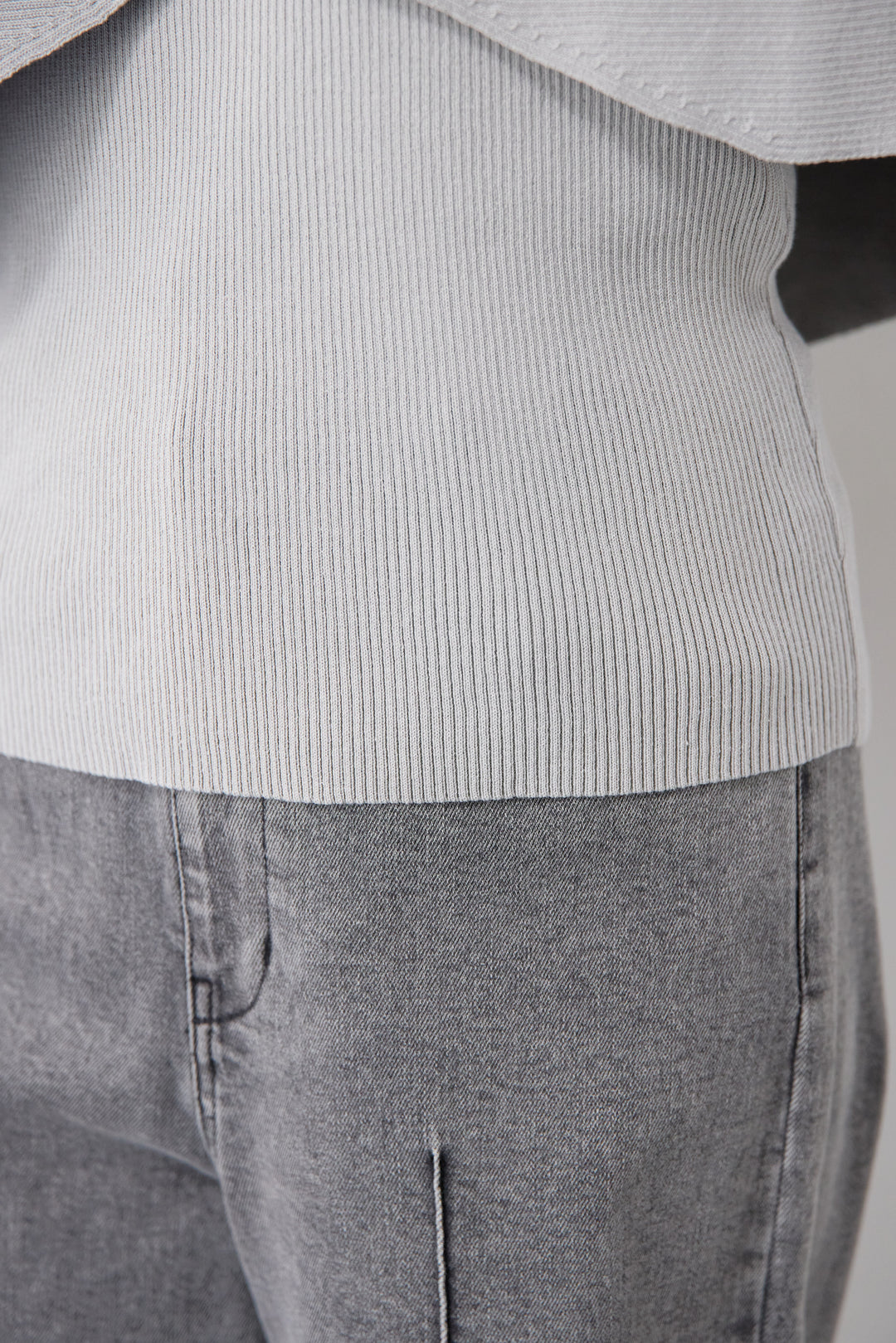 [SET]コットンケープアンサンブル+【倉敷デニム】センターシームワイドデニムパンツ(2set)