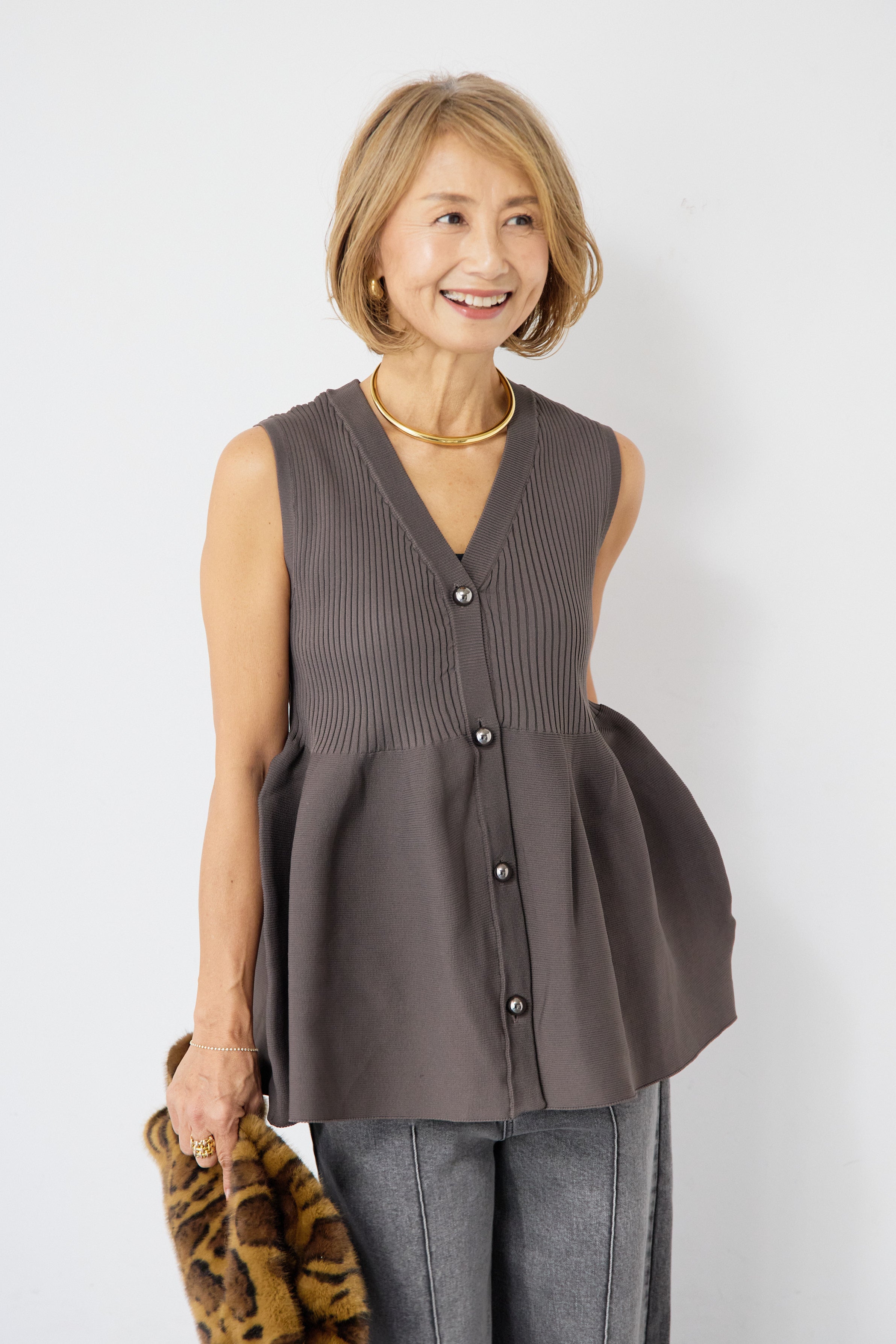 本日のみお値引き　PLUS OTO.HAプラスオトハ　配色ラインシャギーニット PLUS OTO.HA（プラスオトハ） | 公式/オフィシャルファッション通販