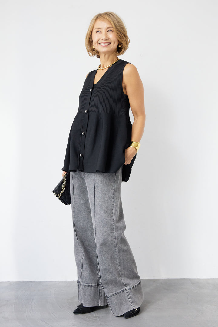 リブペプラムニット