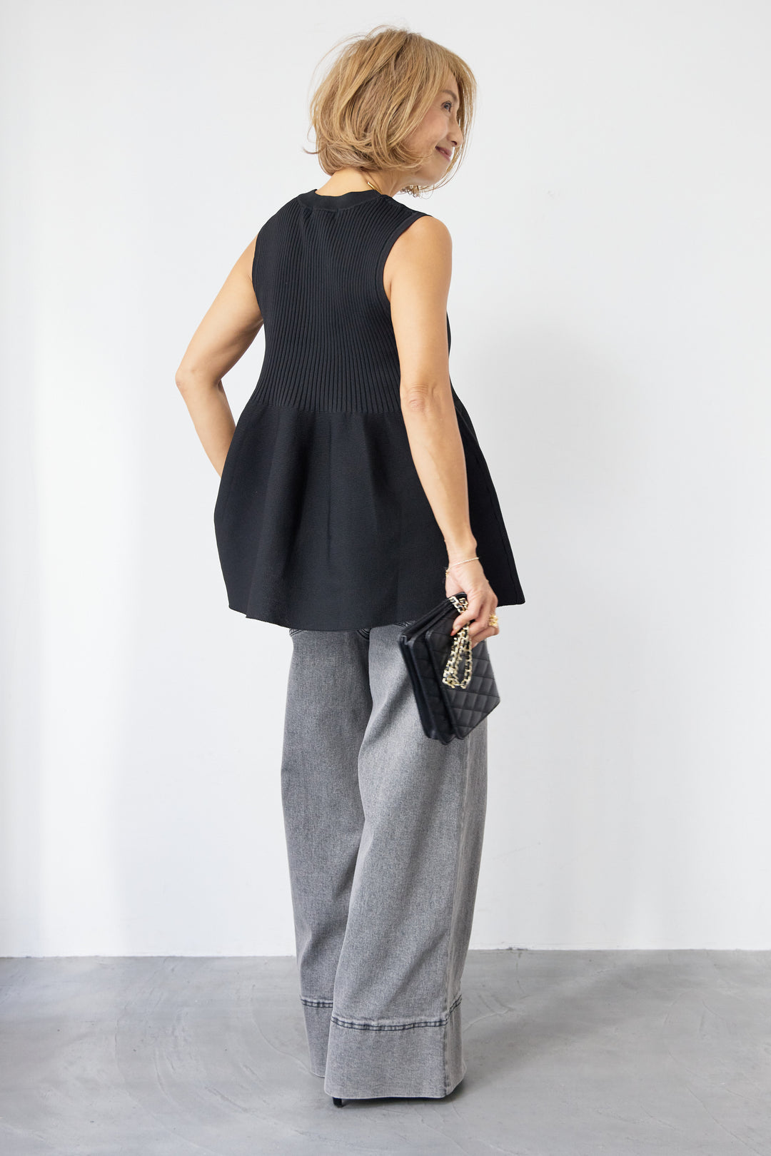 リブペプラムニット