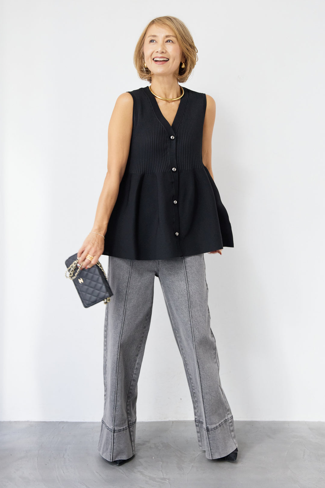 リブペプラムニット